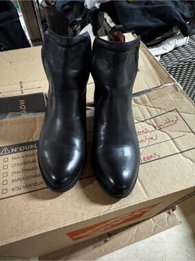Jeffrey Campbell Black Leather Ankle Booties